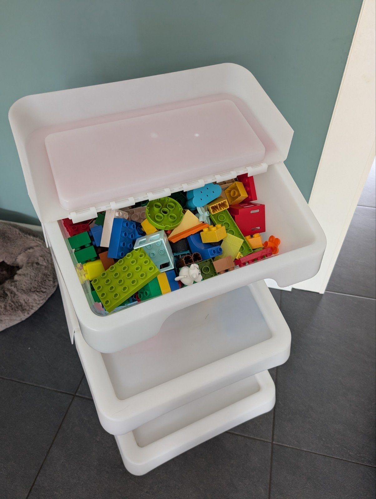 Grote partij Duplo met opbergbakken, Ophalen, Gebruikt, Overige merken