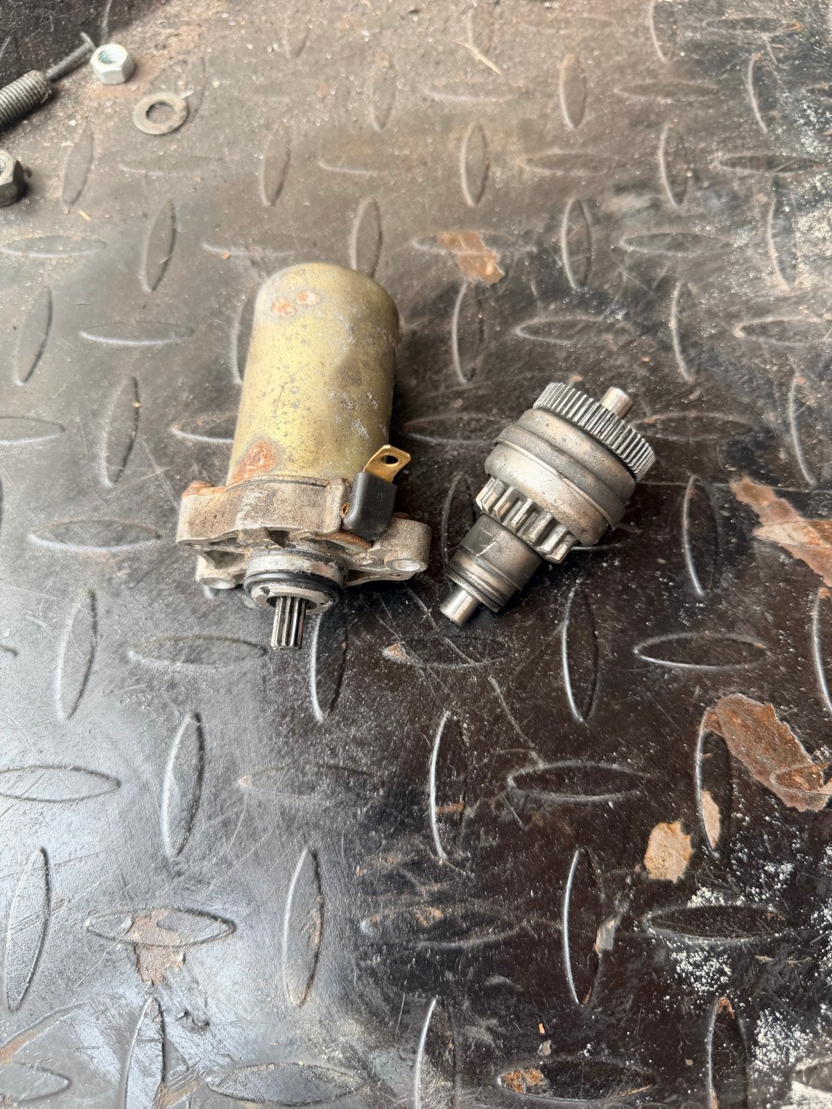 Startmotor + Bendix voor Piaggio 4T 2V scooters, Ophalen of Verzenden, Gebruikt, Overige typen, Piaggio
