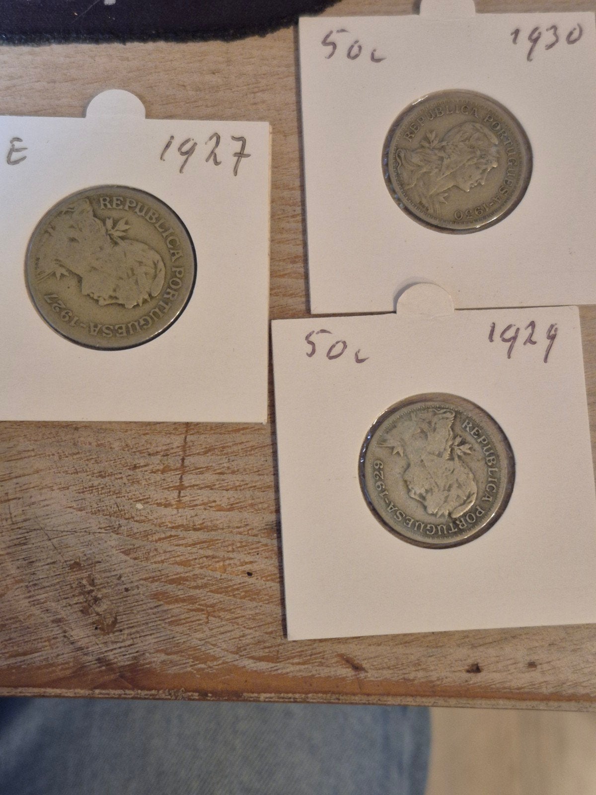 portugal  drie oude muntjes zilver, Ophalen of Verzenden, Koningin Wilhelmina, 25 cent, Zilver