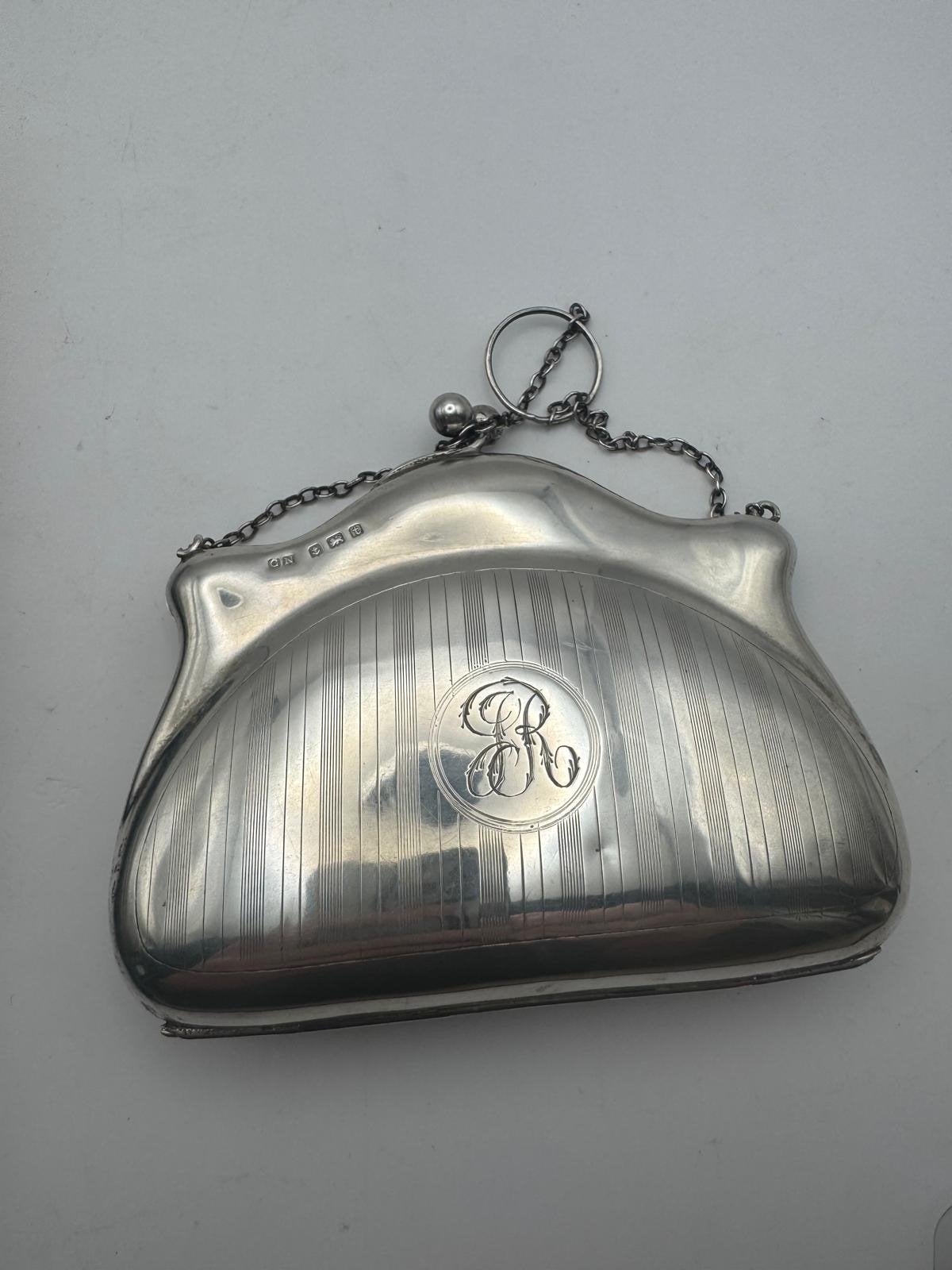 Antieke Engelse Zilveren Portemonnee - 925 Zilver, Antiek en Kunst, Ophalen of Verzenden, Zilver