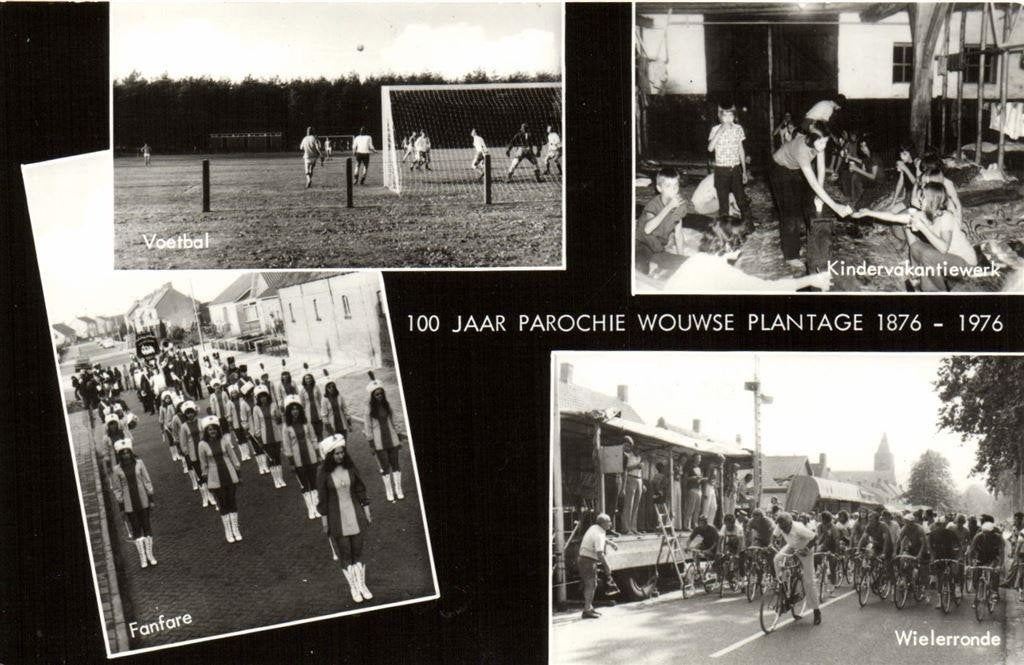 100 jaar Parochie Wouwse Plantage 1876-1976 - 4 afb - ongelo, Verzamelen, Ophalen of Verzenden, 1960 tot 1980, Ongelopen, Noord-Brabant