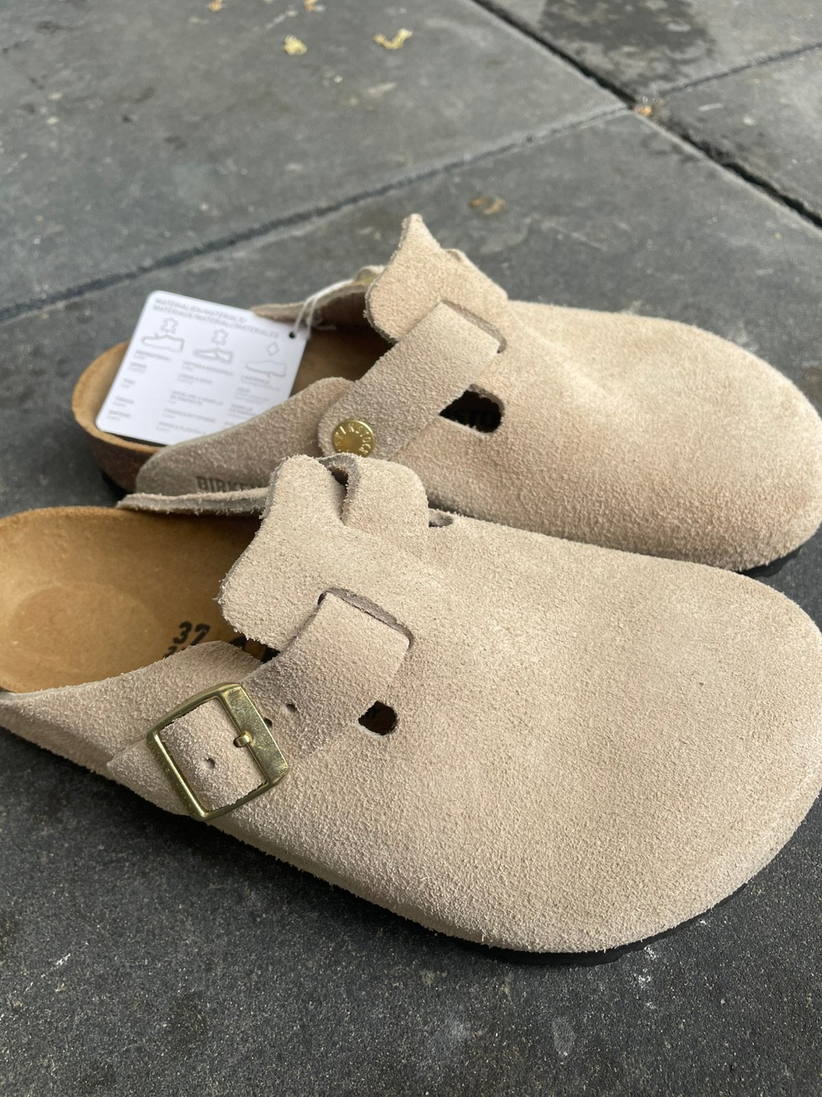 Birkenstock Boston BS, Ophalen, Nieuw, Beige, Sandalen of Muiltjes