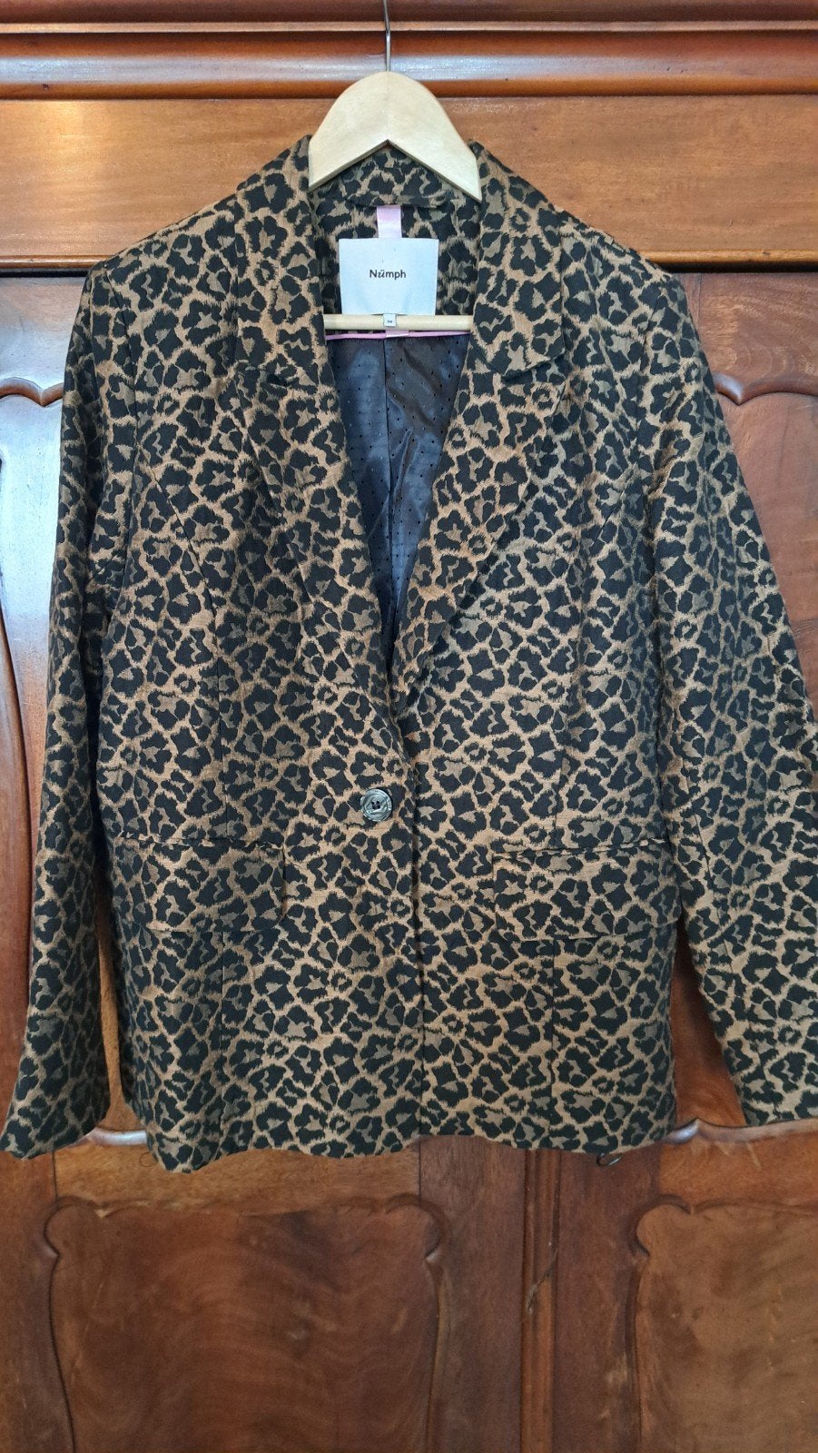 Nümph Nulona Blazer met Luipaardprint - Maat M, Maat 38/40 (M), Bruin, Verzenden, Nümph