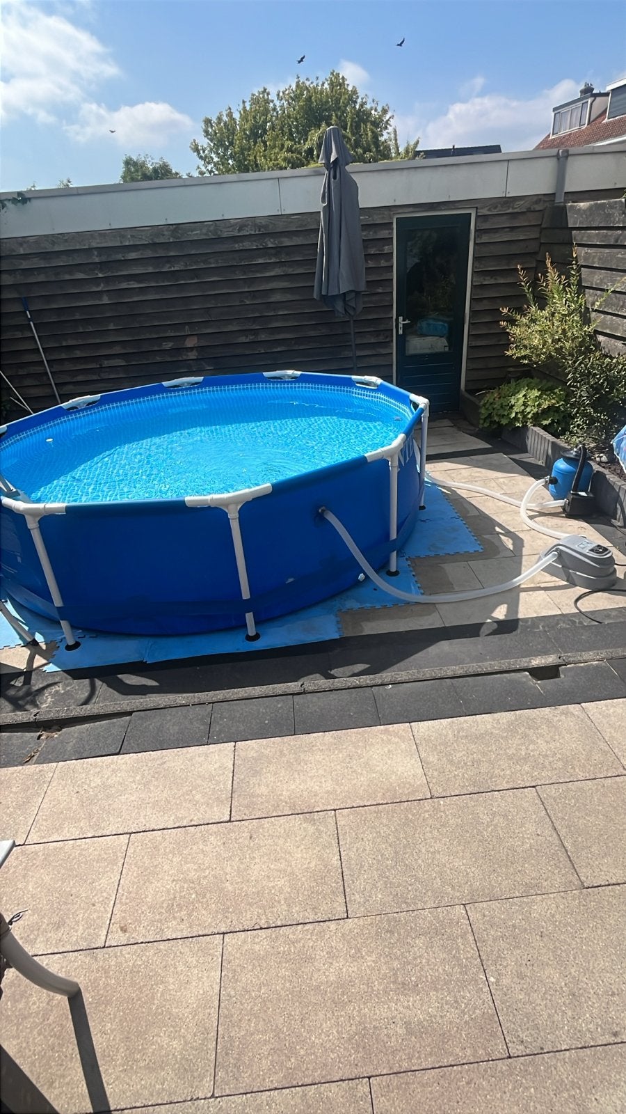 Zwembad met complete set accessoires, Ophalen, Gebruikt, 80 tot 120 cm, Rond