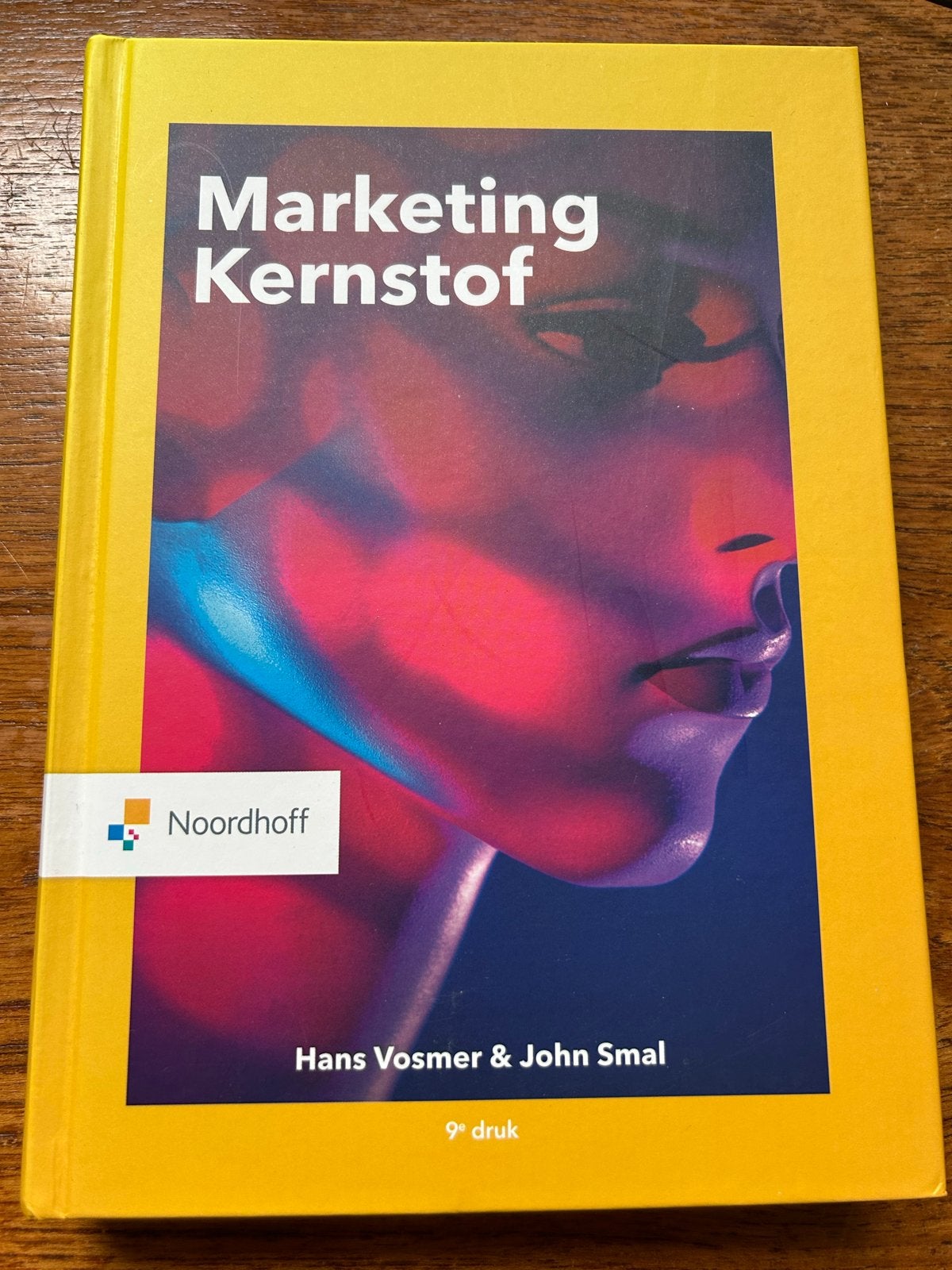 Marketing Kernstof - Hans Vosmer & John Smal (9e druk), Ophalen of Verzenden, Nieuw, Economie en Marketing