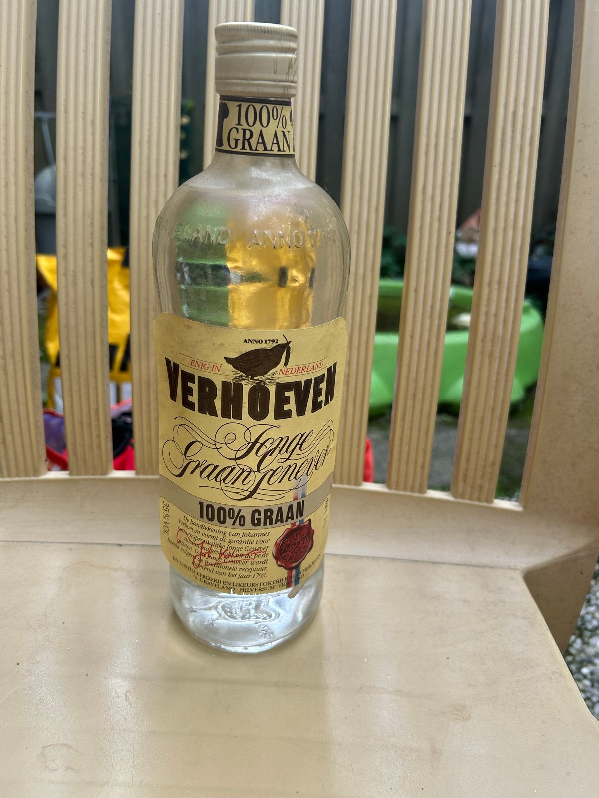 Verhoeven Jonge Graanjenever 100% Graan, Antiek en Kunst, Ophalen