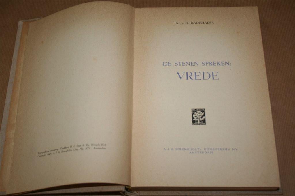 De stenen spreken – Vrede [1947] Israël, Boeken, Ophalen of Verzenden, Gelezen, Europa