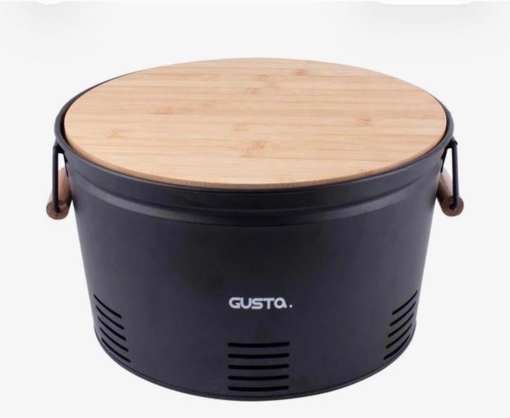 Gusta BBQ/Vuurkorf met snijplank- Zwart, Ophalen of Verzenden, Nieuw