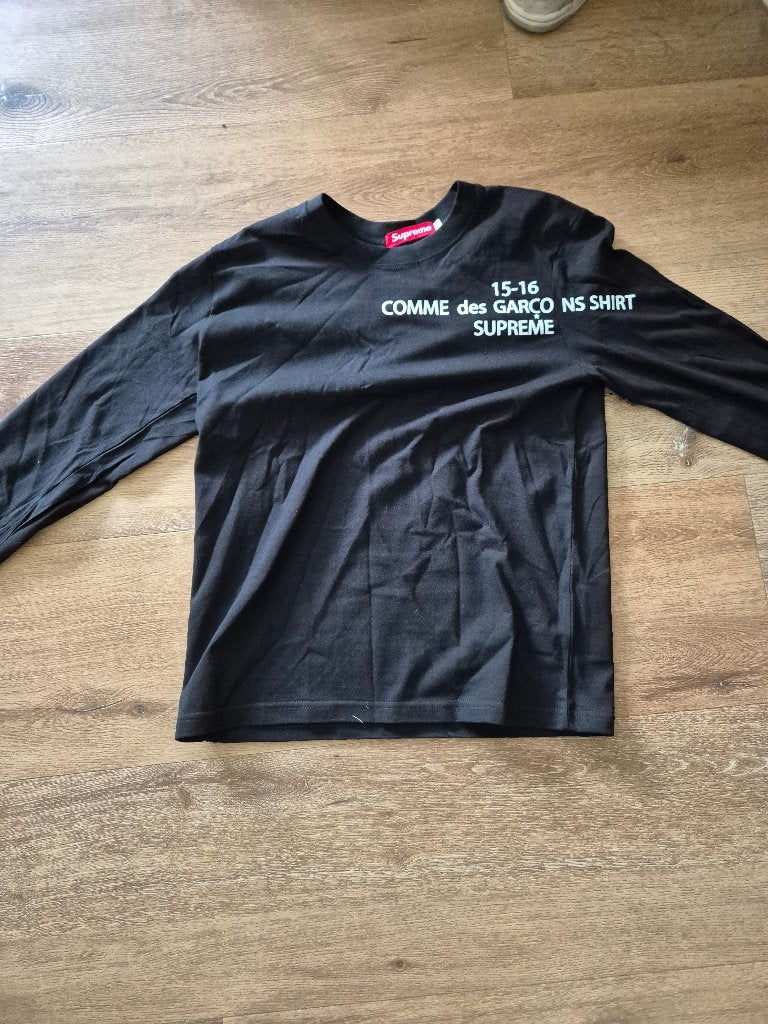 Supreme x comme des garcon longsleeve, Maat 48/50 (M), Zwart, Nieuw, Ophalen of Verzenden