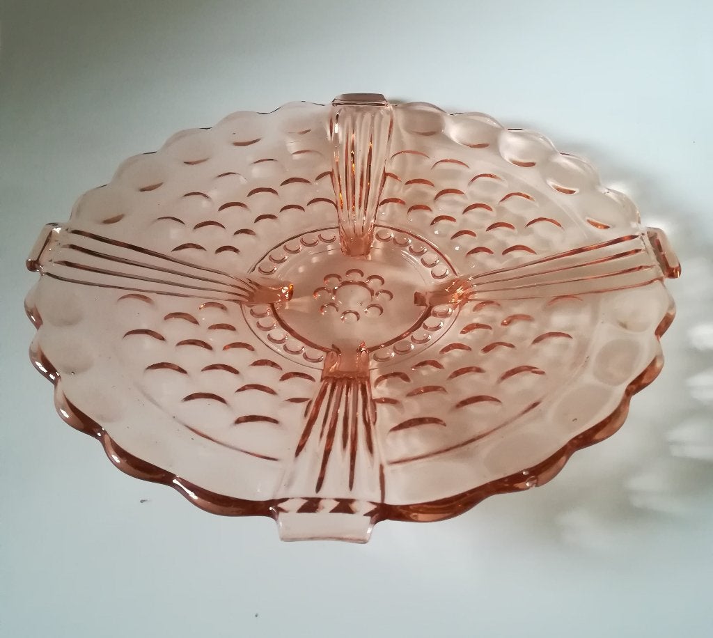 Art Deco Persglas Schaal France, Antiek en Kunst, Antiek | Glas en Kristal, Ophalen of Verzenden