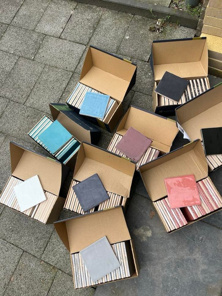 6 Dozen Portugese Tegels 13x13cm - Diverse Kleuren, Ophalen, Nieuw