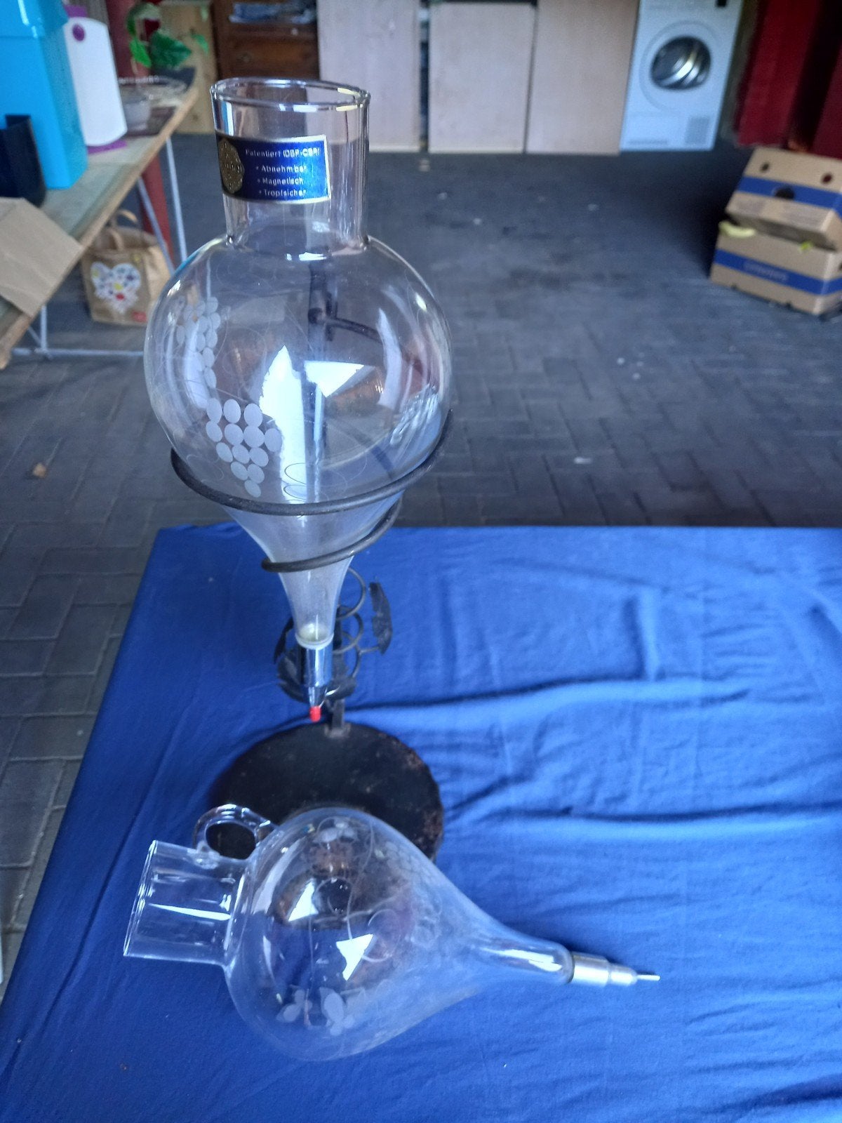 Vintage Glazen Druppelvanger/Decanteerkaraf - DBP-DBP, Ophalen