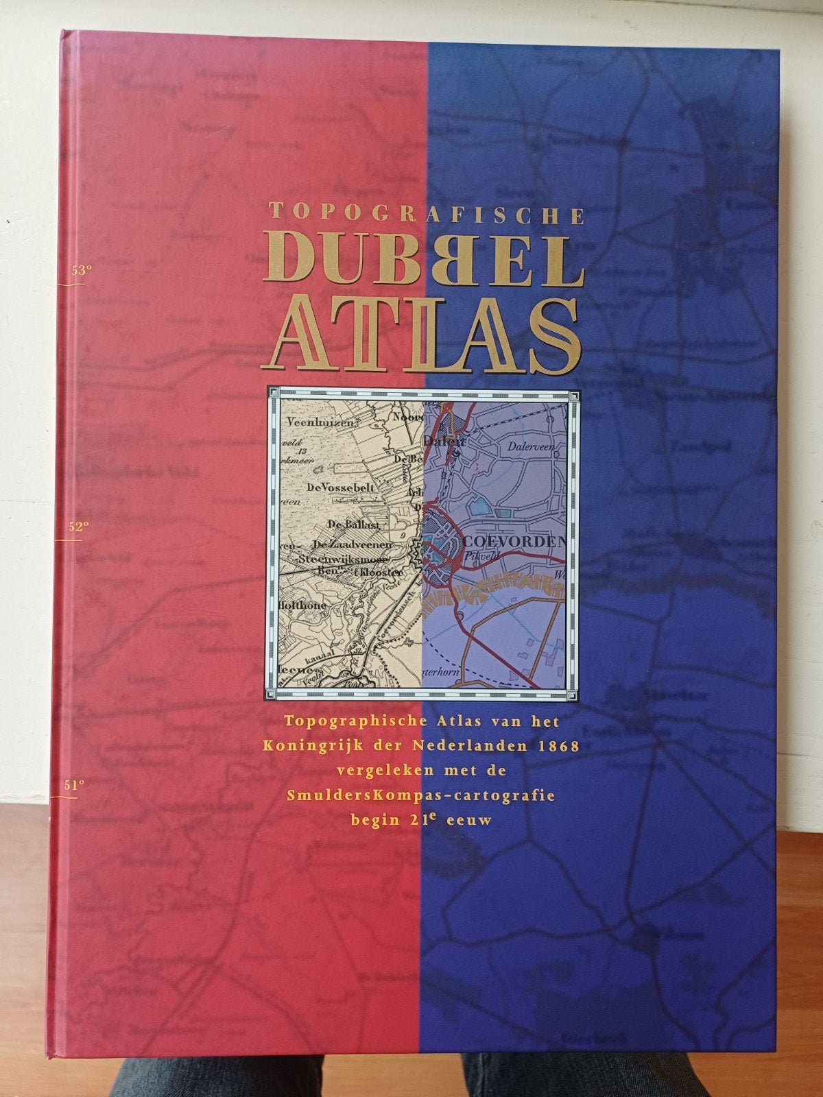 Topografische Dubbelatlas: Nederland 1868 vs. 2002, Overige atlassen, Ophalen of Verzenden, Zo goed als nieuw, 1800 tot 2000