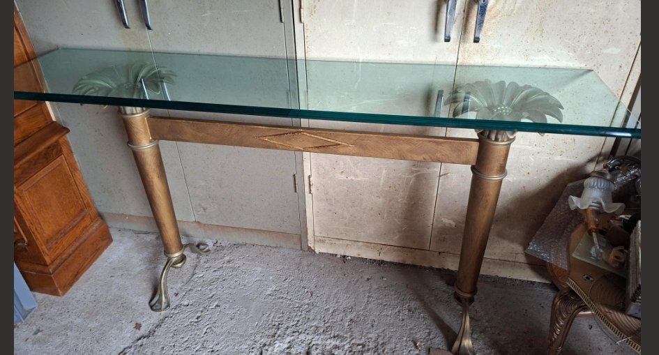 WANDCONSOLE en  ITALIAANSE TAFEL, Ophalen, VINTAGE//RETRO, 100 tot 150 cm, Zo goed als nieuw