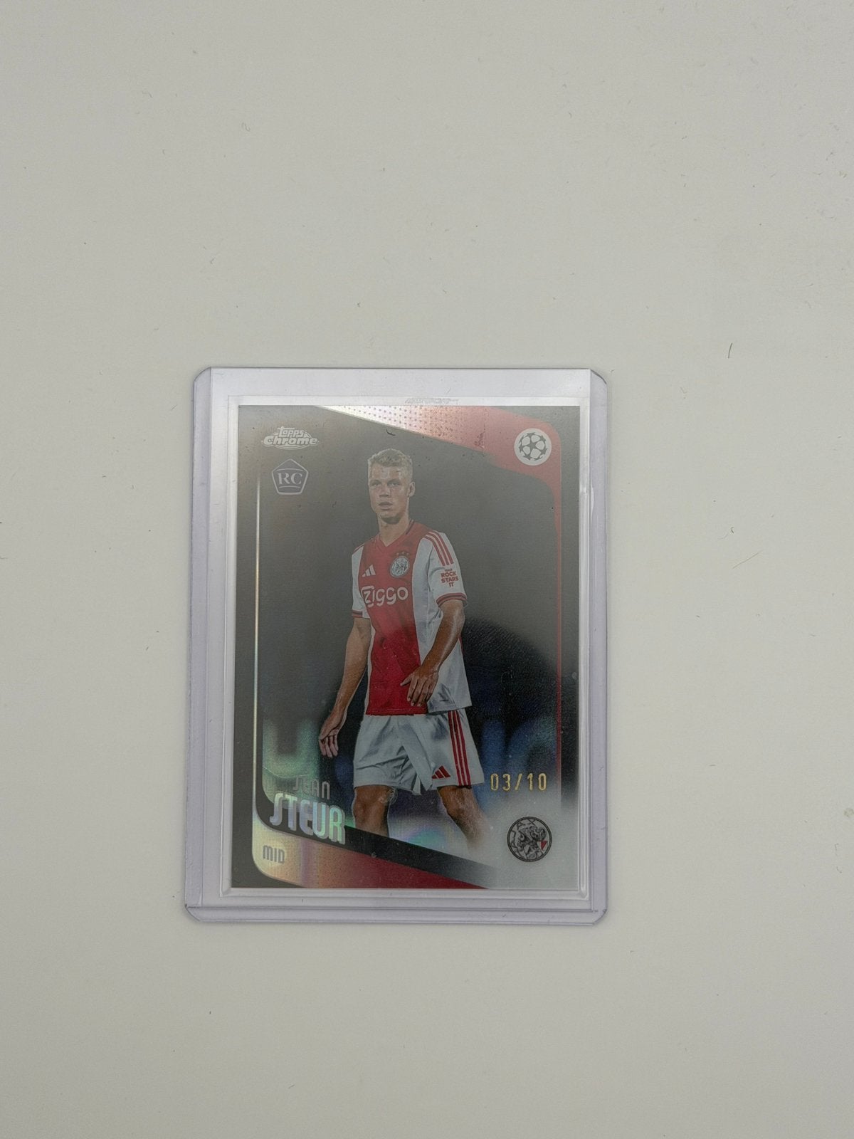 Sean Steur Topps Chrome Ucc AFC Ajax RC /10, Ophalen of Verzenden, Zo goed als nieuw, Plaatje