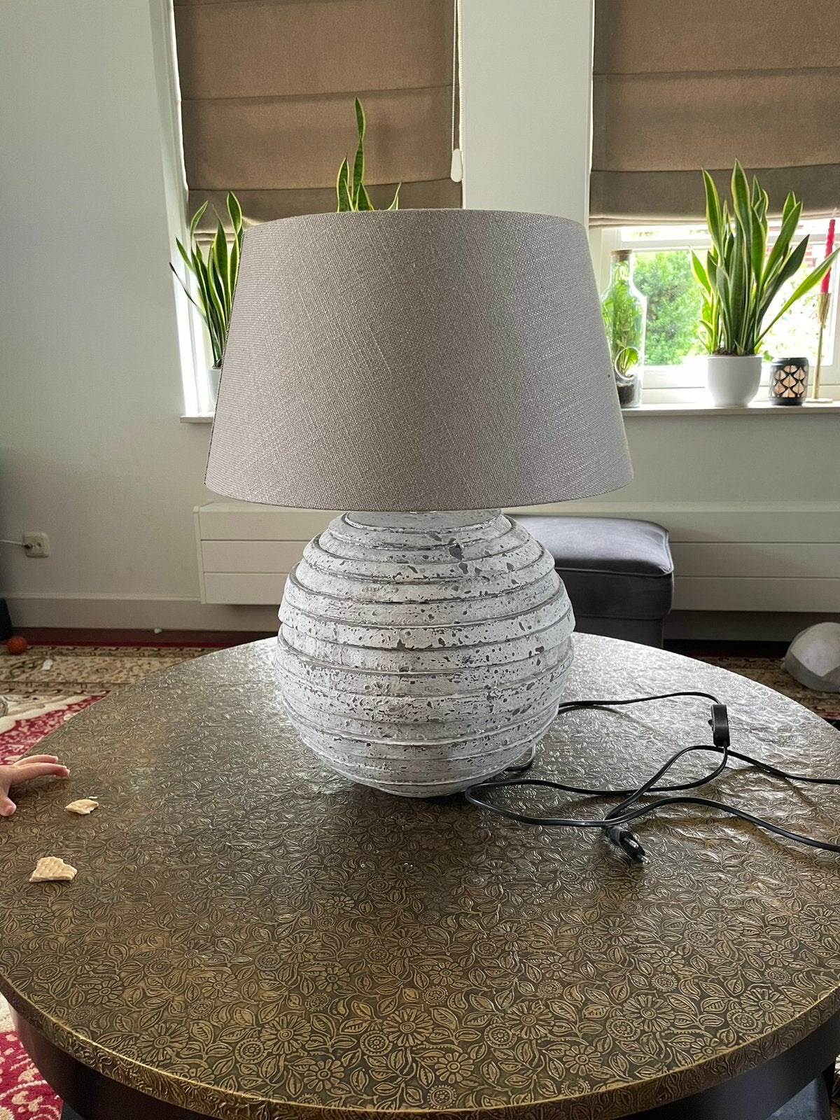 Mooie dressoirlamp, Overige merken, Textiel, Grijs, Landelijk