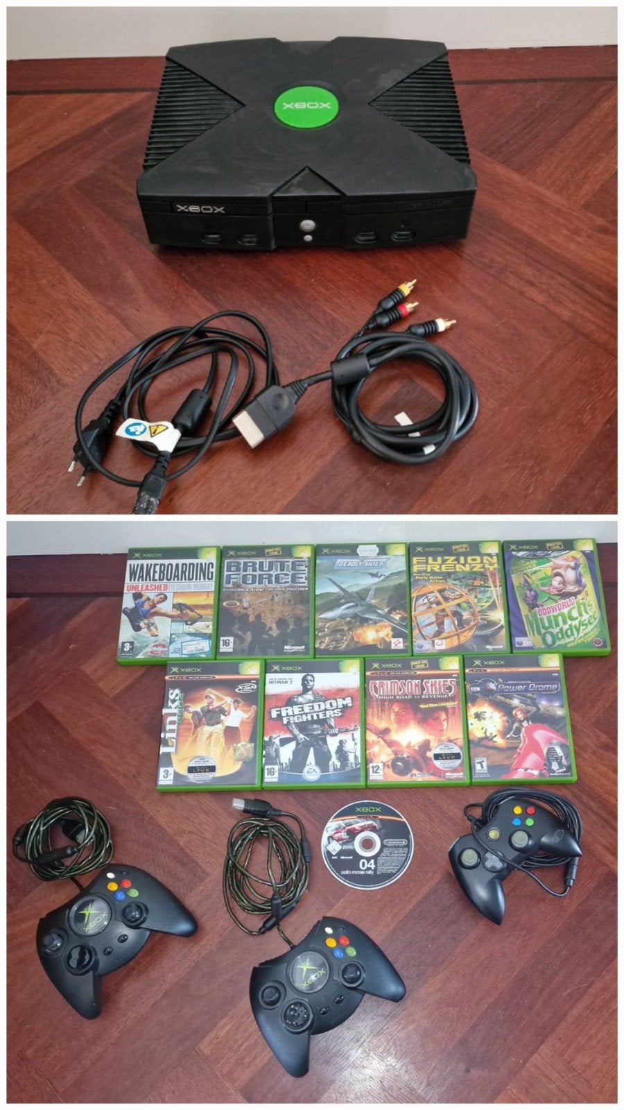 XBOX CONSOLE + CONTROLLERS + SPELLEN, Spelcomputers en Games, Ophalen, Zo goed als nieuw, Met 2 controllers