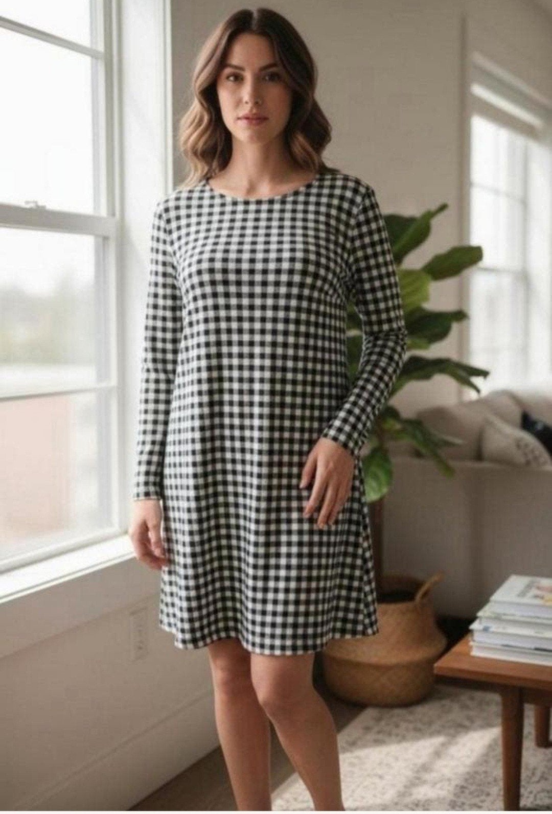MANGO Leuk Geruit Jurkje - Maat S - Trendy & Comfortabel, Mango, Zwart, Ophalen of Verzenden, Zo goed als nieuw