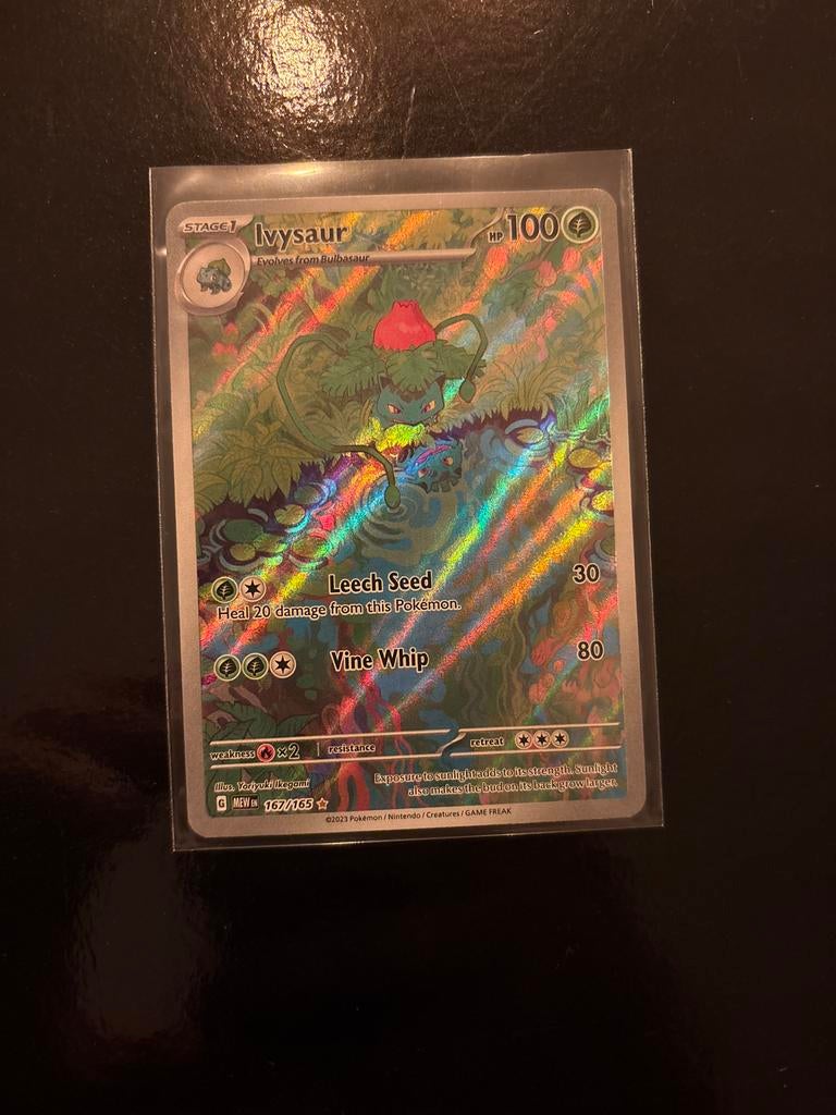 Pokémon Ivysaur kaart, Ophalen, Zo goed als nieuw, Losse kaart, Foil