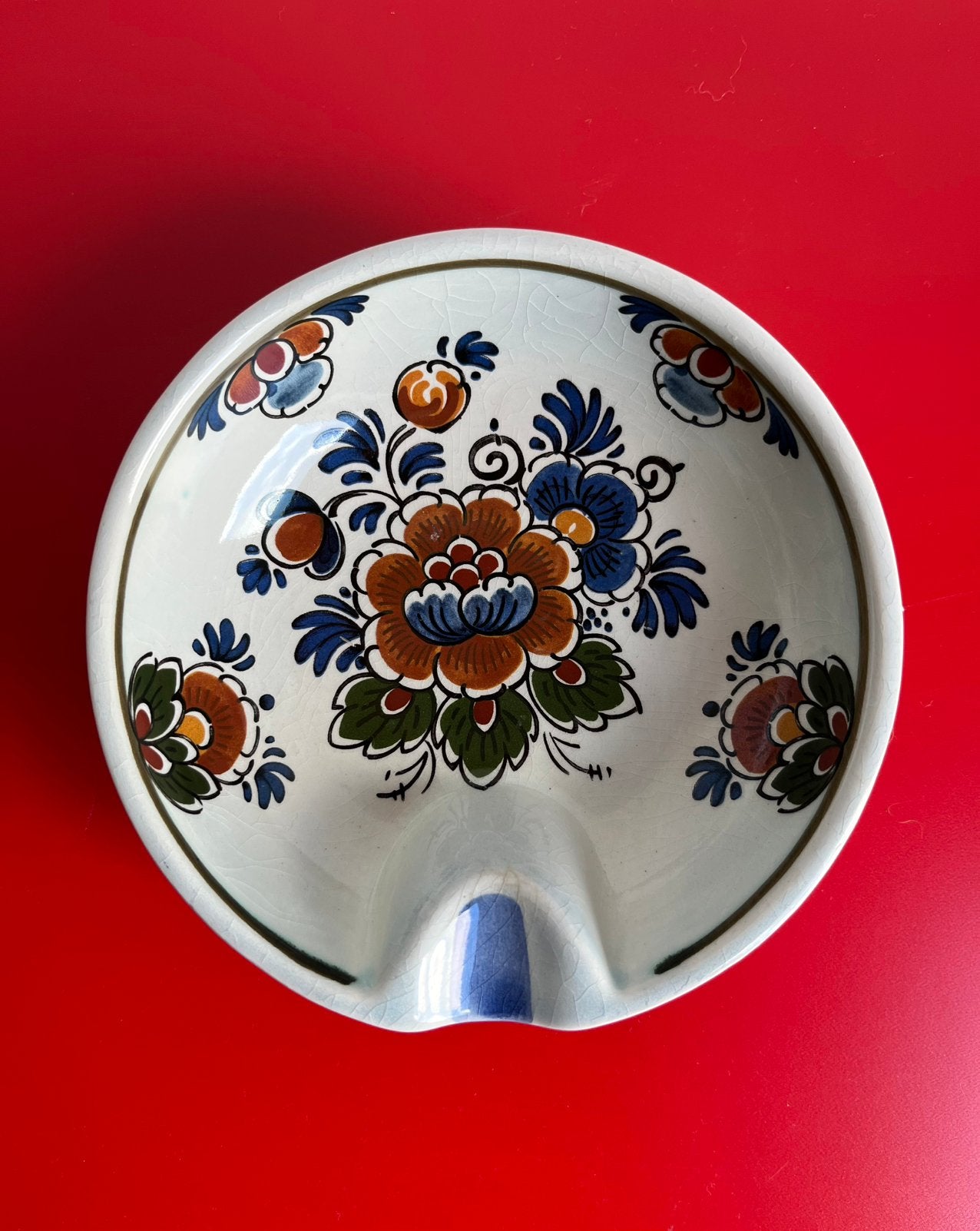 Delft polychroom asbak, Ophalen of Verzenden