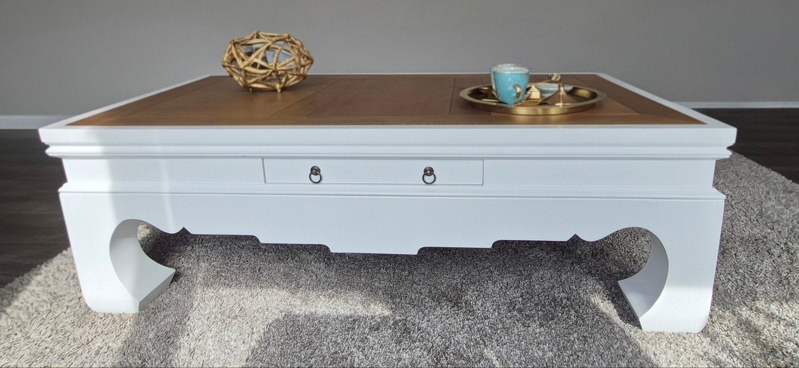 Opium-salontafel, wit hout 50 cm hoog, Ophalen, 50 – 75, Opium, 100 tot 150 cm