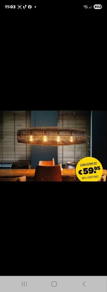 Opkoop partij lampen - 80% korting op diverse modellen, 50 tot 75 cm, Nieuw, Ophalen of Verzenden, Glas