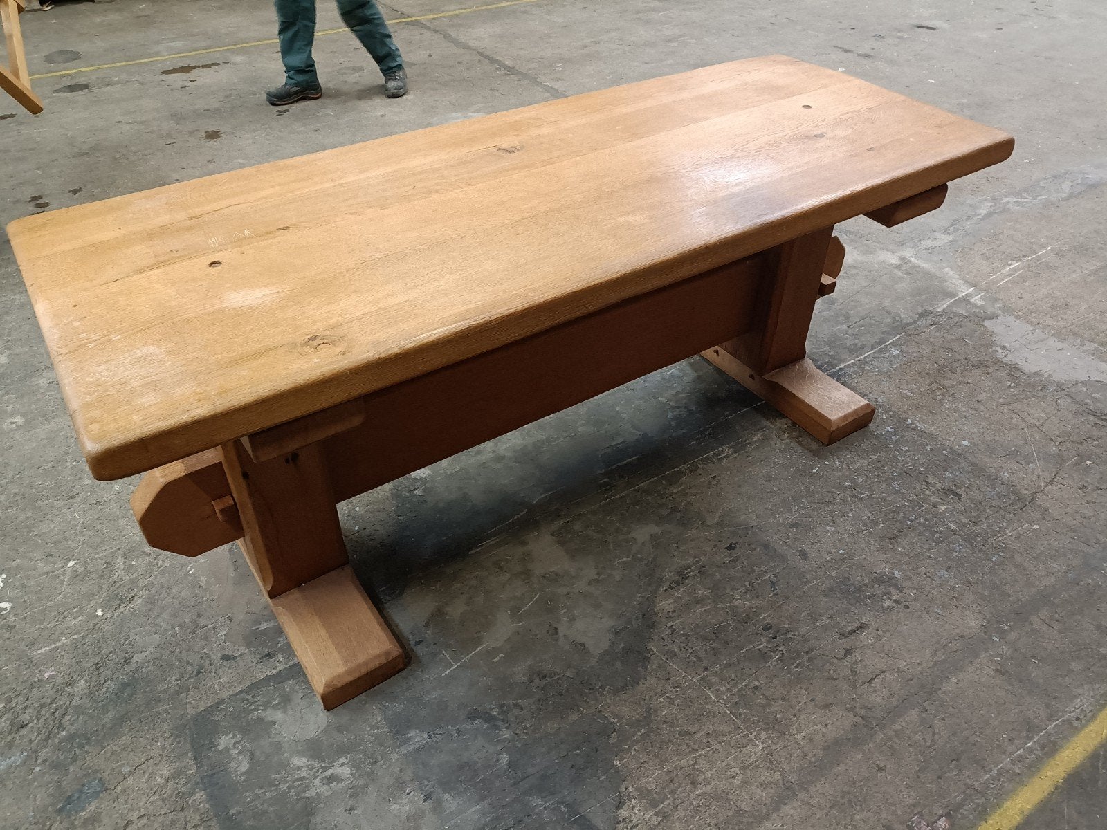 Robuuste Eikenhouten Eettafel - Landelijke Stijl, Ophalen, Gebruikt, Eikenhout, 50 tot 100 cm