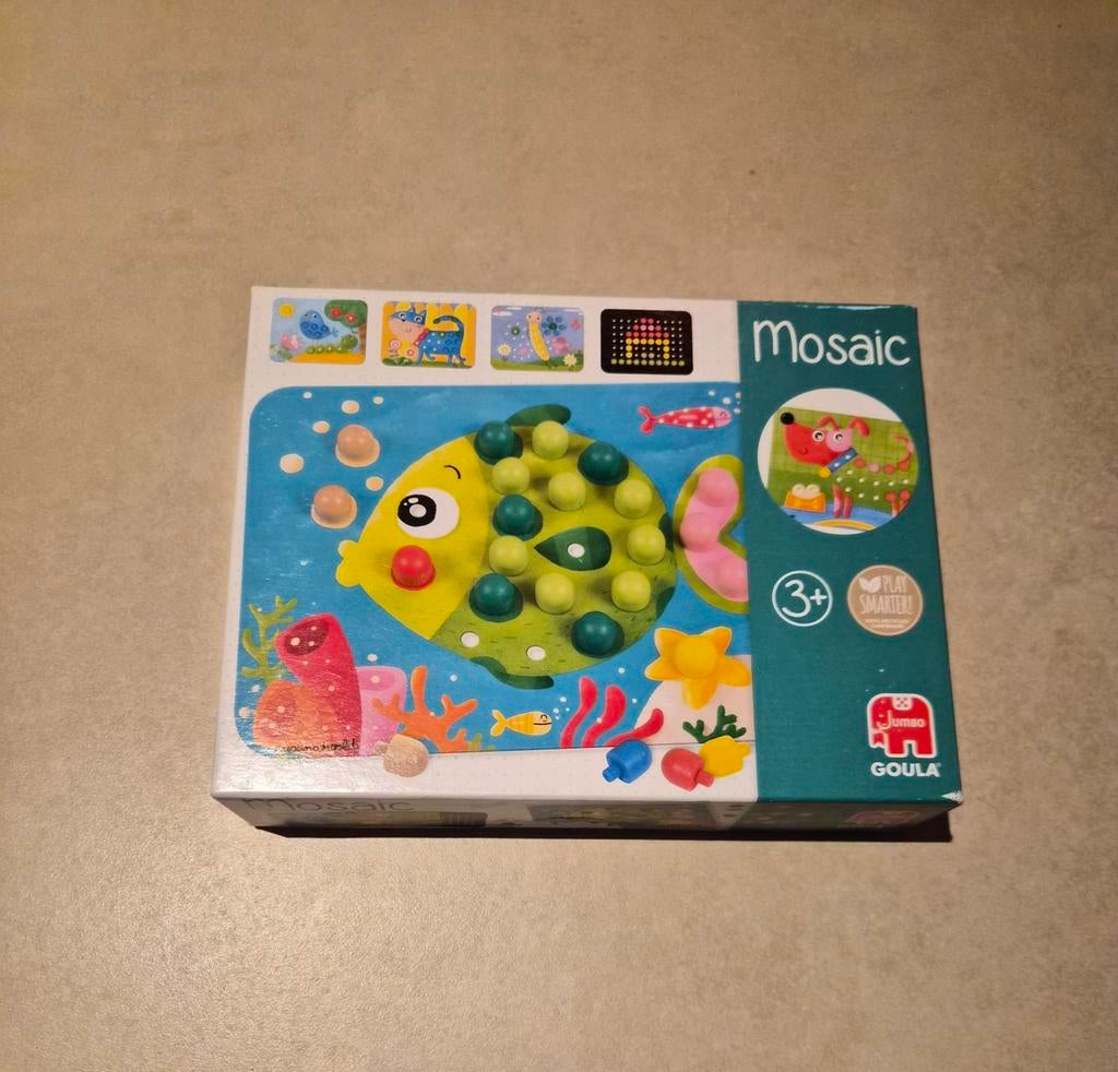 Jumbo Goula mosaic spel met houten stukjes, Kinderen en Baby's, Speelgoed | Educatief en Creatief, Ophalen of Verzenden, Zo goed als nieuw