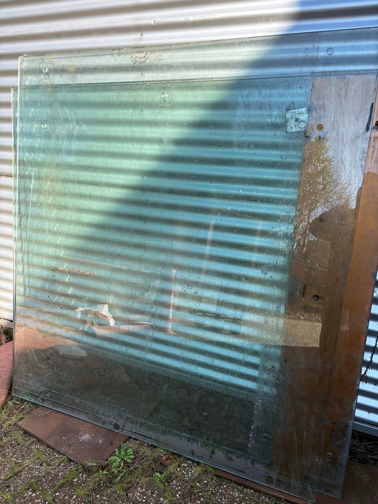 Glazen windscherm voor terras, Ophalen of Verzenden, Gebruikt, Glas, 150 tot 200 cm