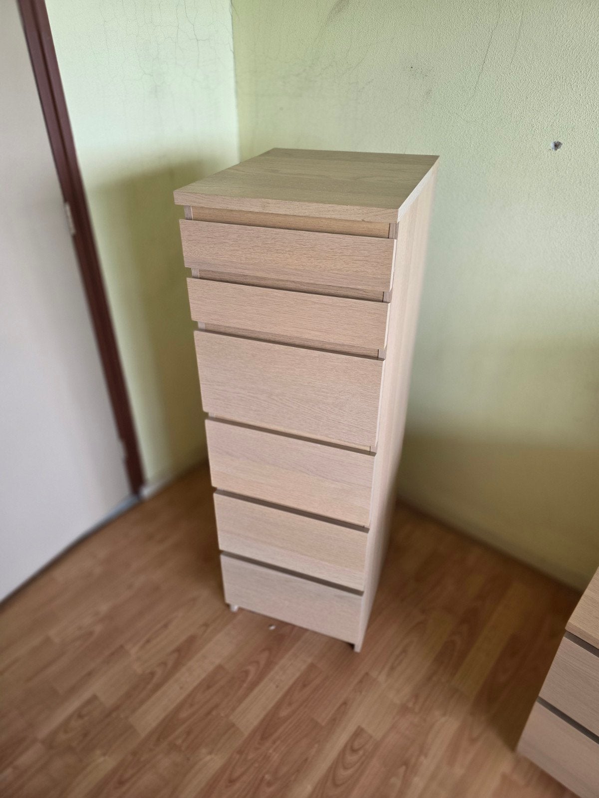 IKEA Malm ladekast met 6 lades en spiegel, Huis en Inrichting, Kasten | Ladekasten, Ophalen, Gebruikt, 100 tot 150 cm, 50 tot 100 cm