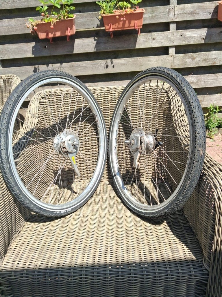 set wielen met Shimano Nexus 7, naafdynamo en rollerbrake, Fietsen en Brommers, Ophalen of Verzenden, Aluminium