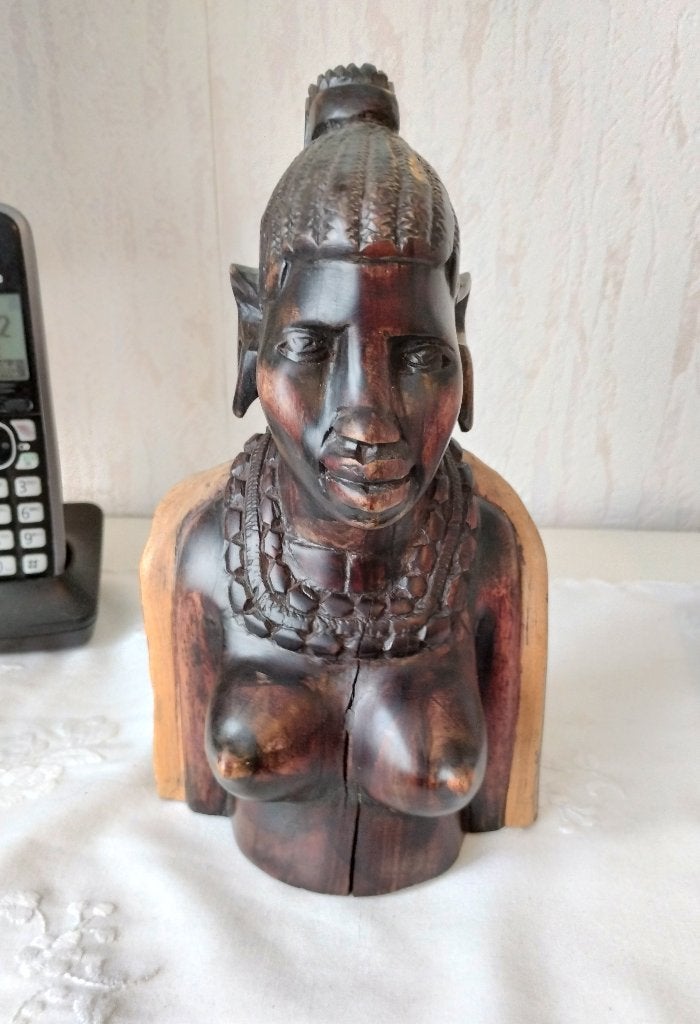 Vintage Afrikaans, Ophalen, Buste, Handgemaakt, 20 - 50 cm