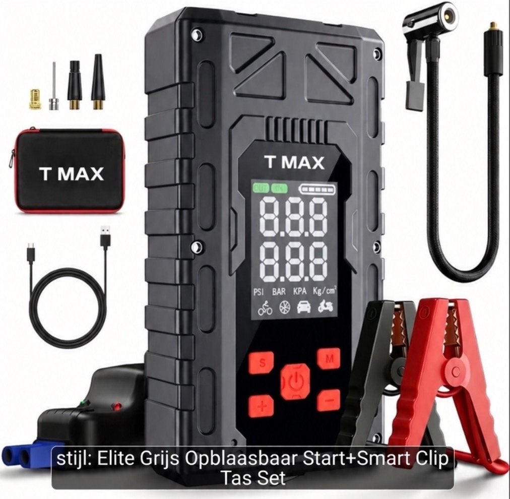 T Max Elite Grijze Opblaasbare Start+Smart Clip Tas Set, Ophalen of Verzenden, Nieuw