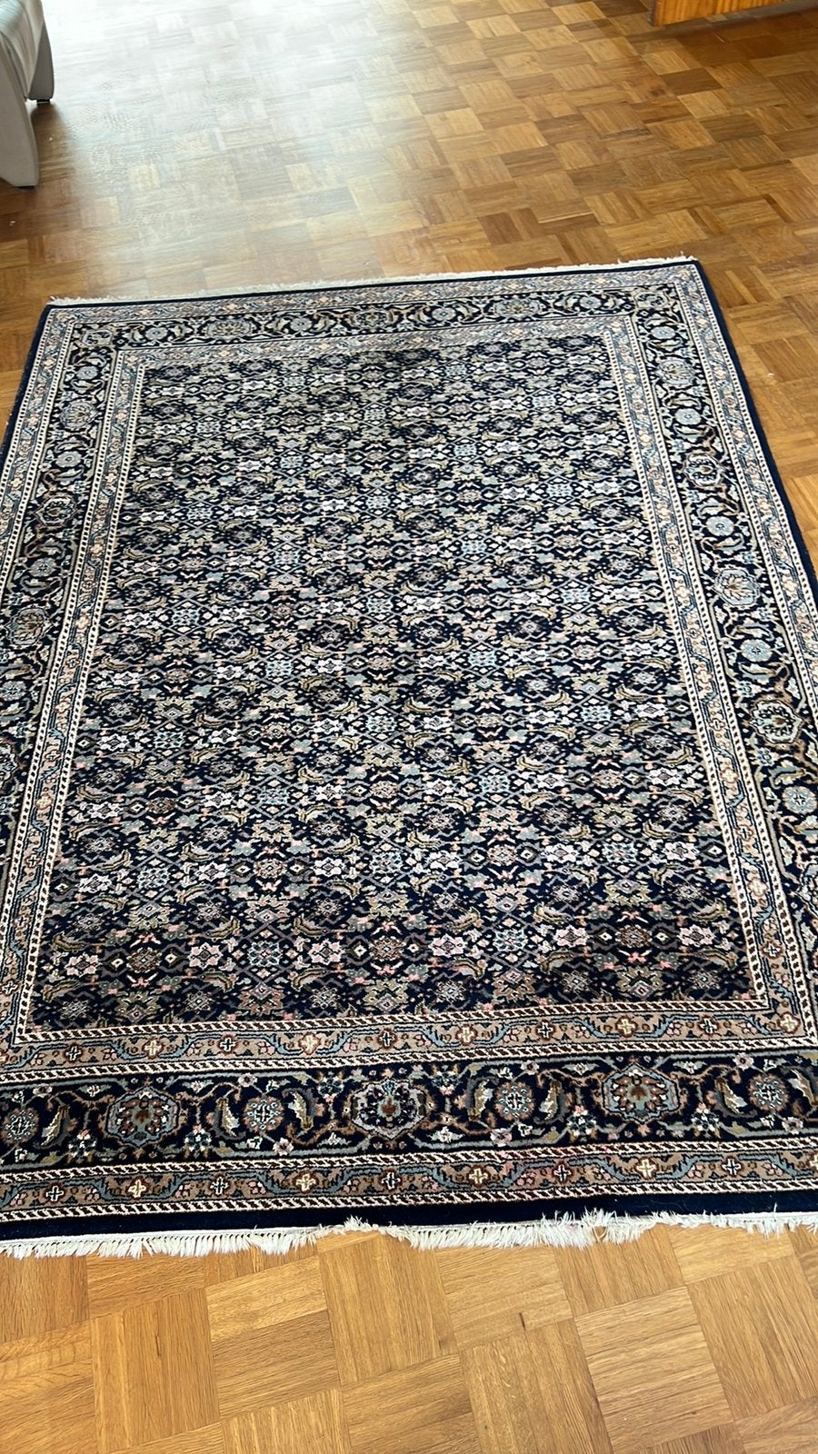 Pers karpet mat vloerkleed vintage, Ophalen, 150 tot 200 cm, 200 cm of meer, Zo goed als nieuw