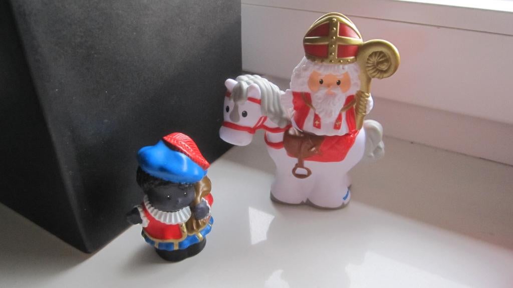 Fisher-Price little people Sint-zwarte Piet en paard., Ophalen of Verzenden, Zo goed als nieuw, Speelset