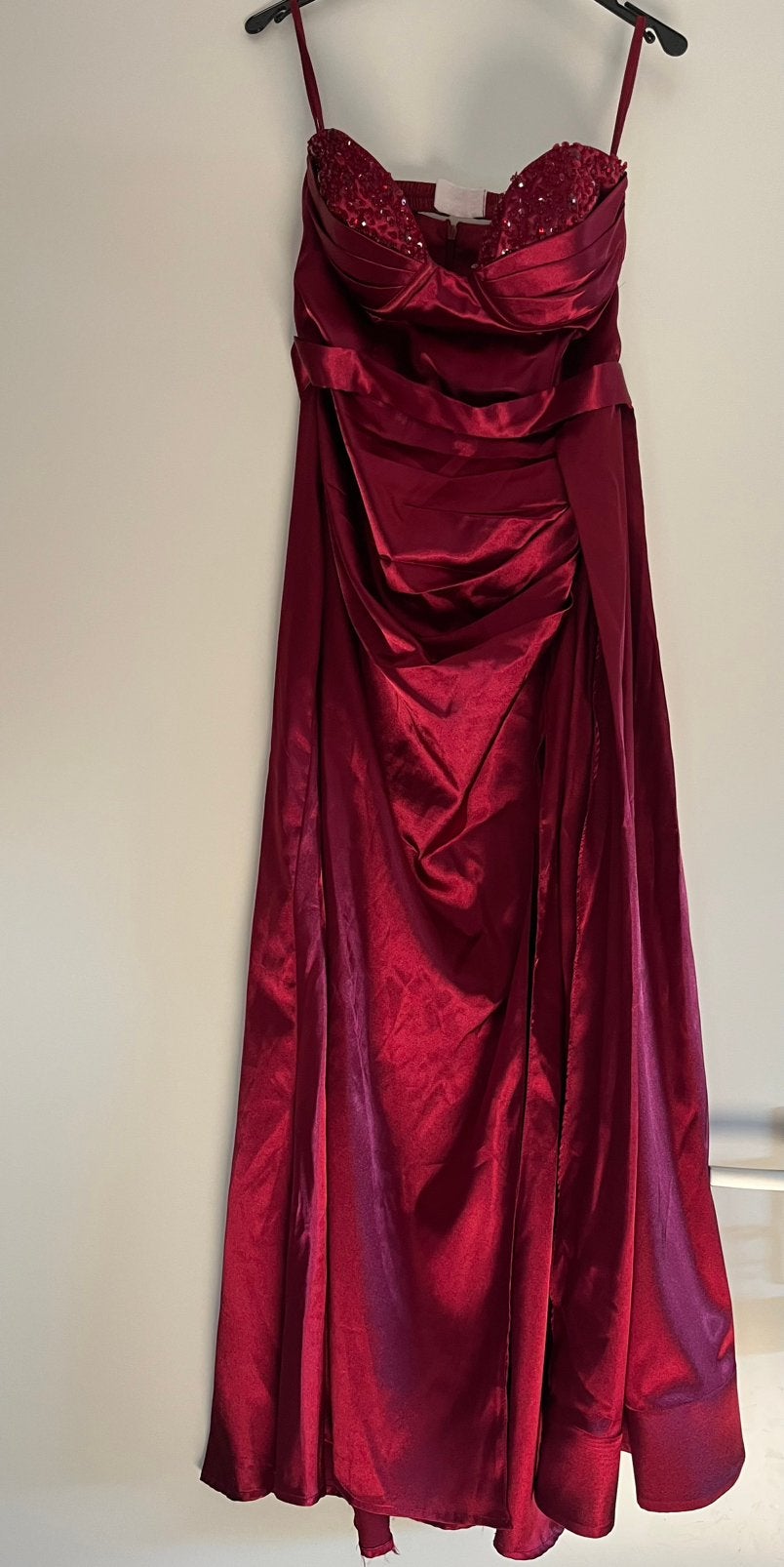 ordeaux rode galajurk / avondjurk - maat 38 / M, Kleding | Dames, Maat 38/40 (M), Galajurk, Ophalen of Verzenden, Zo goed als nieuw