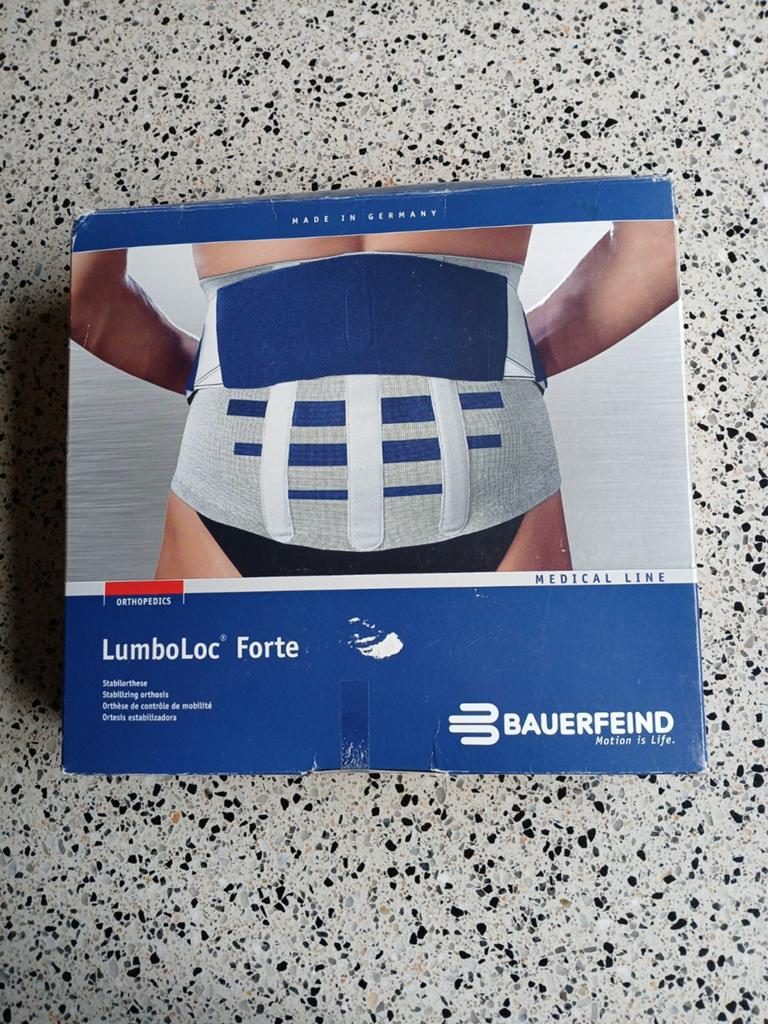 LumboLoc Forte rugbrace maat 5 zie tabel zgan, Sport en Fitness, Ophalen of Verzenden, Gebruikt, Overige typen