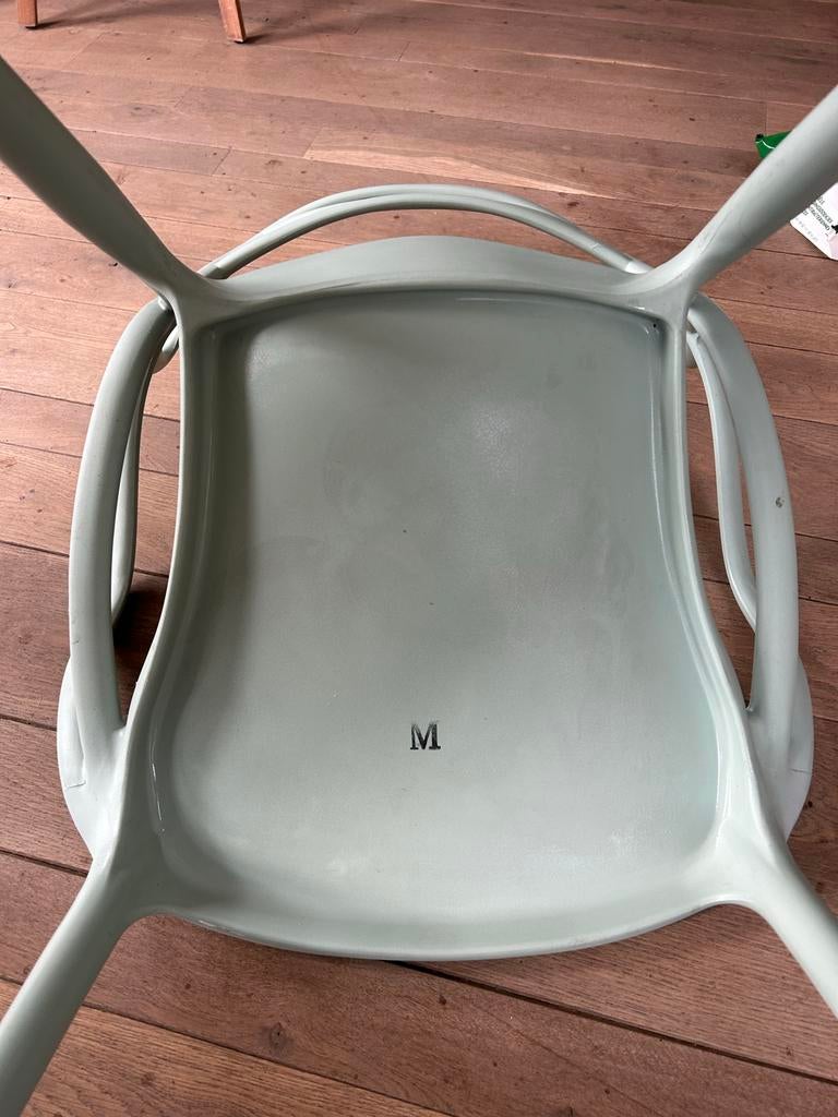 Kartell Masters Stoellen - Saliegroen - set van 4 (Gebruikt), Huis en Inrichting, Ophalen, Kunststof, Gebruikt, Overige kleuren