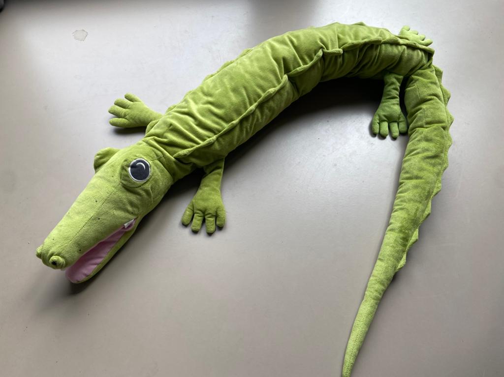 Ikea grote knuffel krokodil 160cm, Groen, IKEA, Overige typen, Ophalen of Verzenden