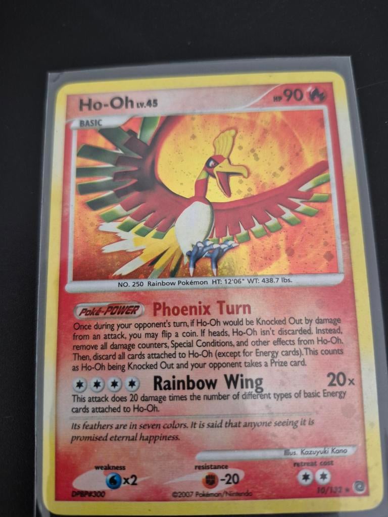 Ho-Oh 10/132 Secret Wonders Pokémon Kaart, Ophalen, Zo goed als nieuw, Losse kaart, Foil