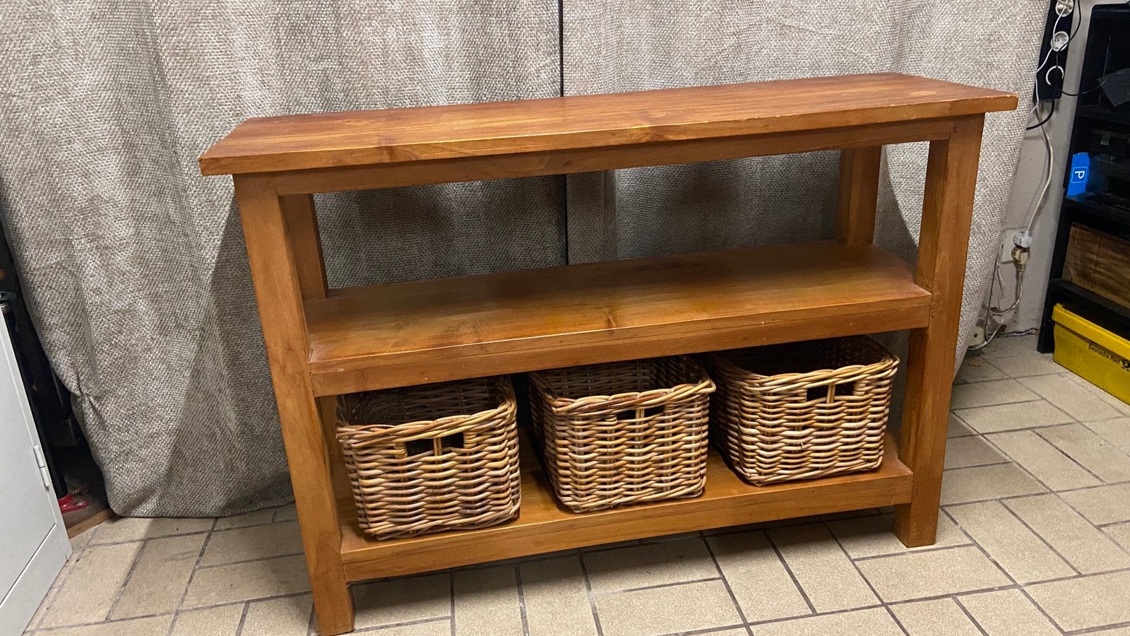 Sidetable teak, Huis en Inrichting, Ophalen, Gebruikt, 100 tot 150 cm, Teakhout