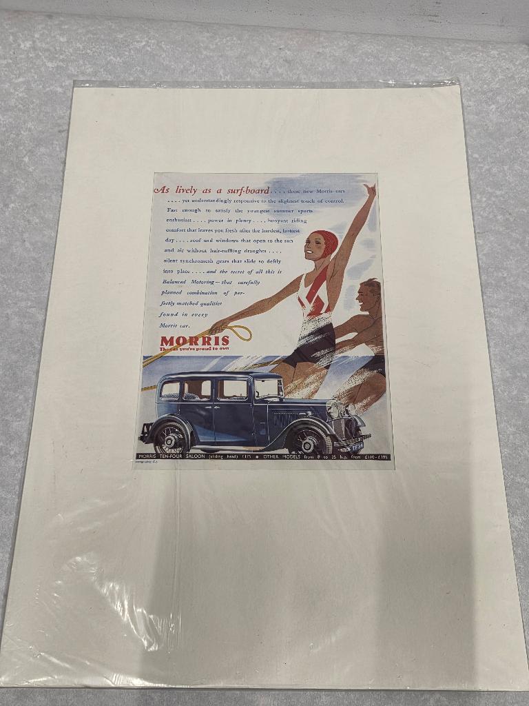 Morris reclame jaren '30, Ophalen of Verzenden, Zo goed als nieuw, Auto's