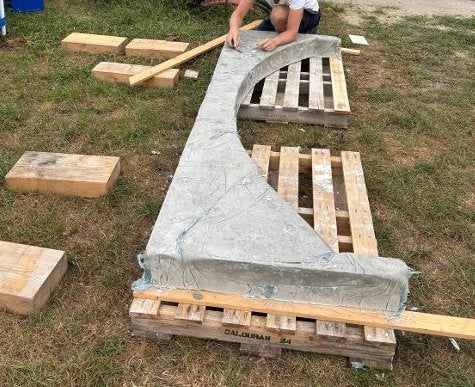 3 Stortmallen (mal) betonnen toog elementen, Ophalen, 120 cm of meer, Overige typen, Zo goed als nieuw