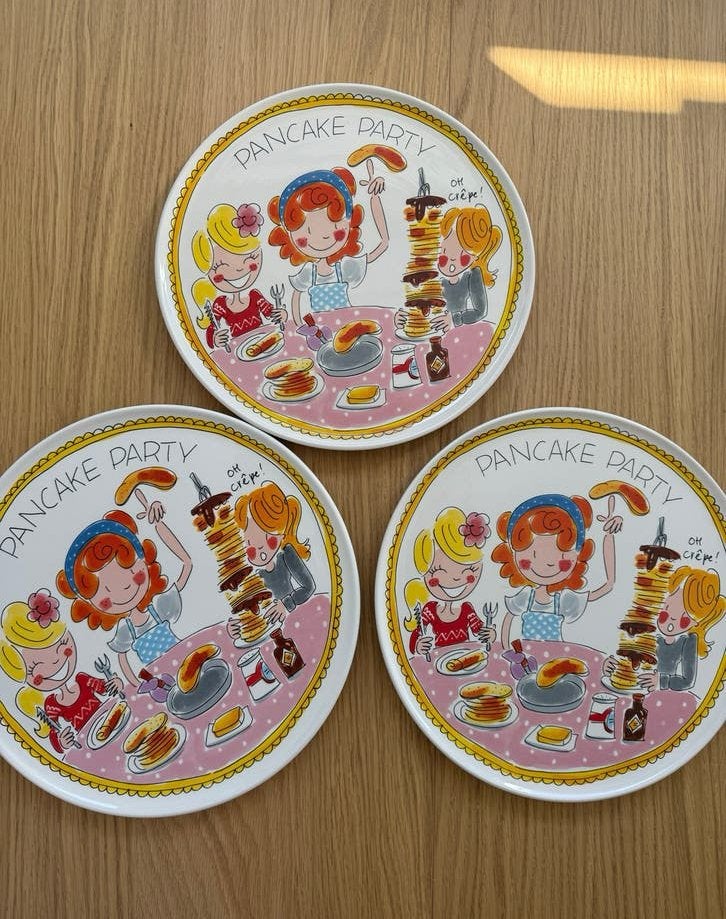 Set van 3 Blond Amsterdam Pannenkoeken Borden - nieuw staat, Ophalen of Verzenden, Nieuw, Blond Amsterdam, Bord(en)