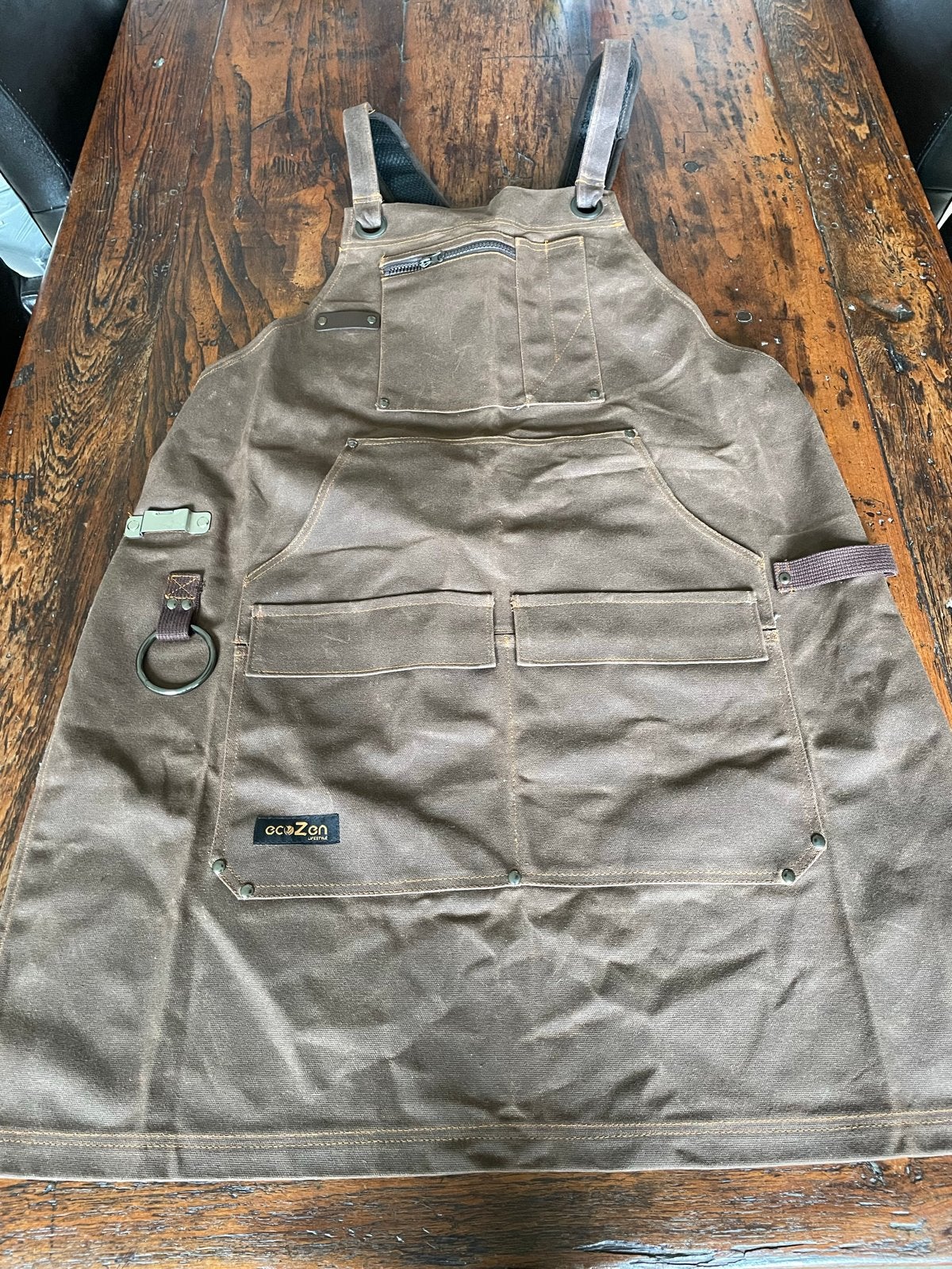 EcoZen Lifestyle Waxed Canvas Schort - Bruin, Tuin en Terras, Barbecue-accessoires, Ophalen of Verzenden, Nieuw