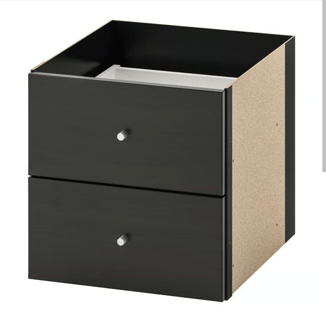 Inzetladen kallaxkast bruin/zwart, Ophalen, 1 of 2 laden, 50 tot 100 cm, Minder dan 100 cm