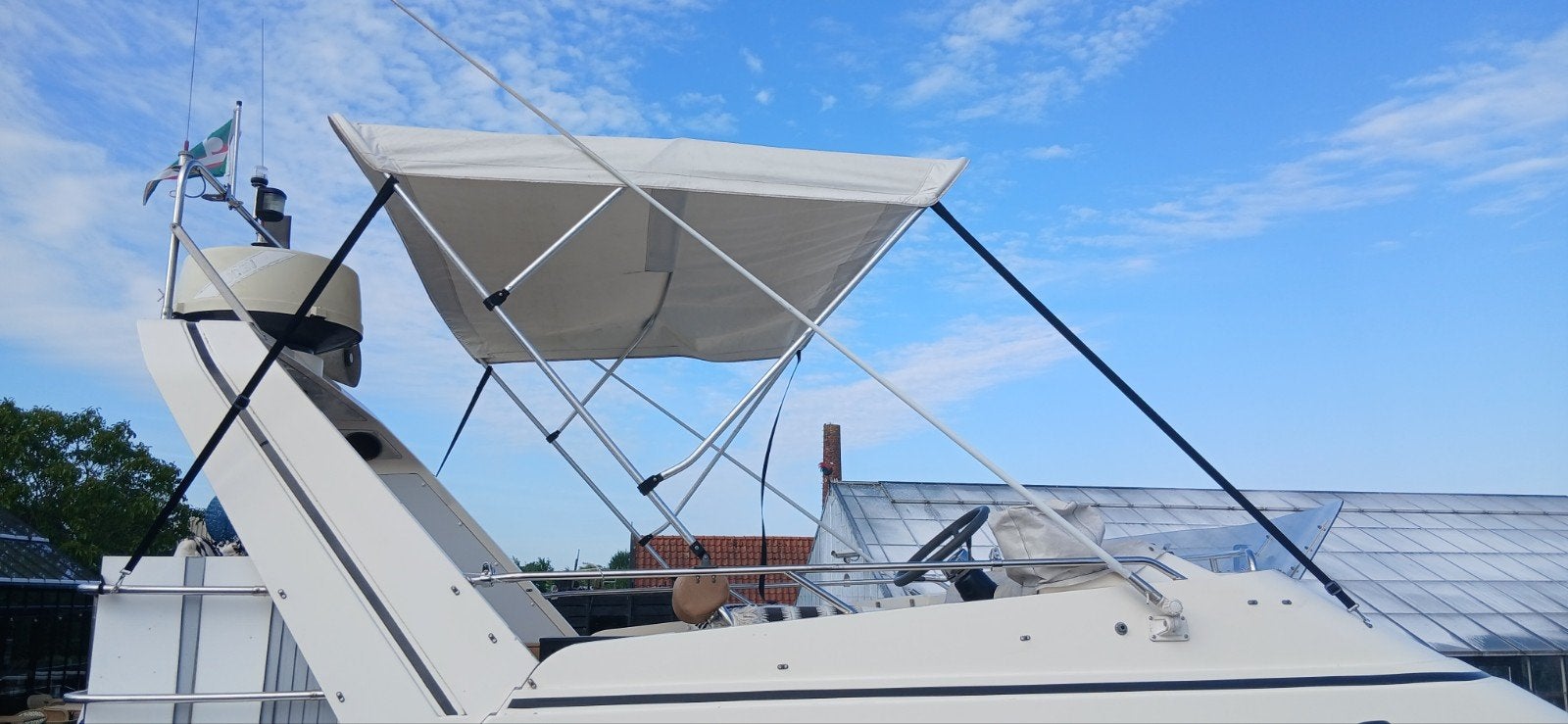 Witte BIMINI Top schaduw kap 126/240/185, Ophalen, Zo goed als nieuw, Overige typen