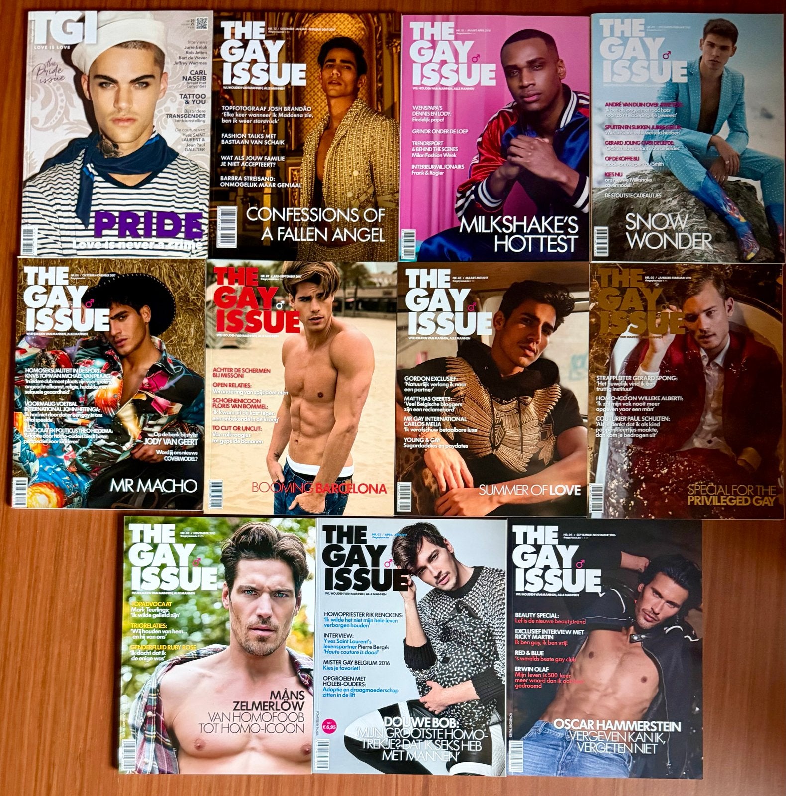 The Gay Issue Magazine Collectie (10 stuks), Ophalen of Verzenden, Zo goed als nieuw, Overige typen