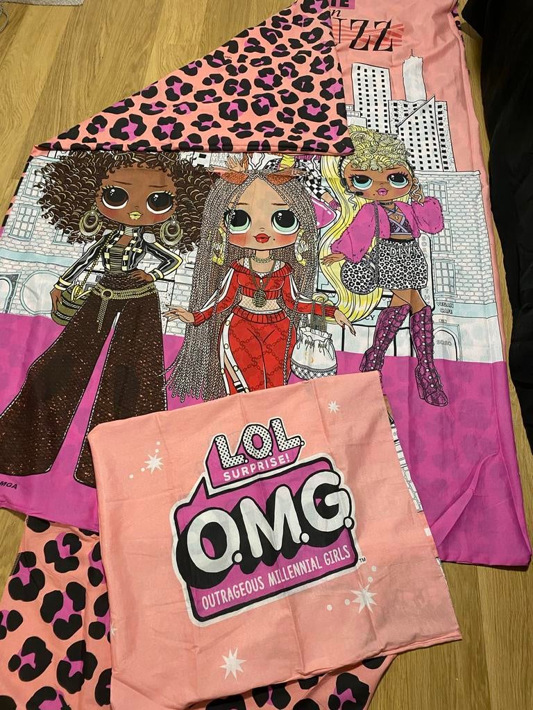 LOL Surprise OMG Dekbedovertrek 1 Persoons, Meisje, Dekbedovertrek, Ophalen of Verzenden, Zo goed als nieuw