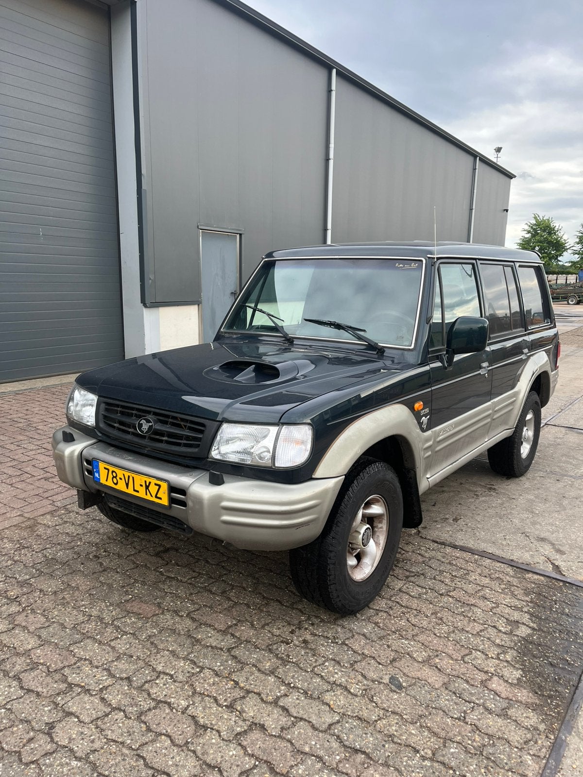 Hyundai Galloper mitshubishi pajero 2.5 TDI youngtimer marge, Auto's, Galloper, 4 cilinders, Blauw, Origineel Nederlands